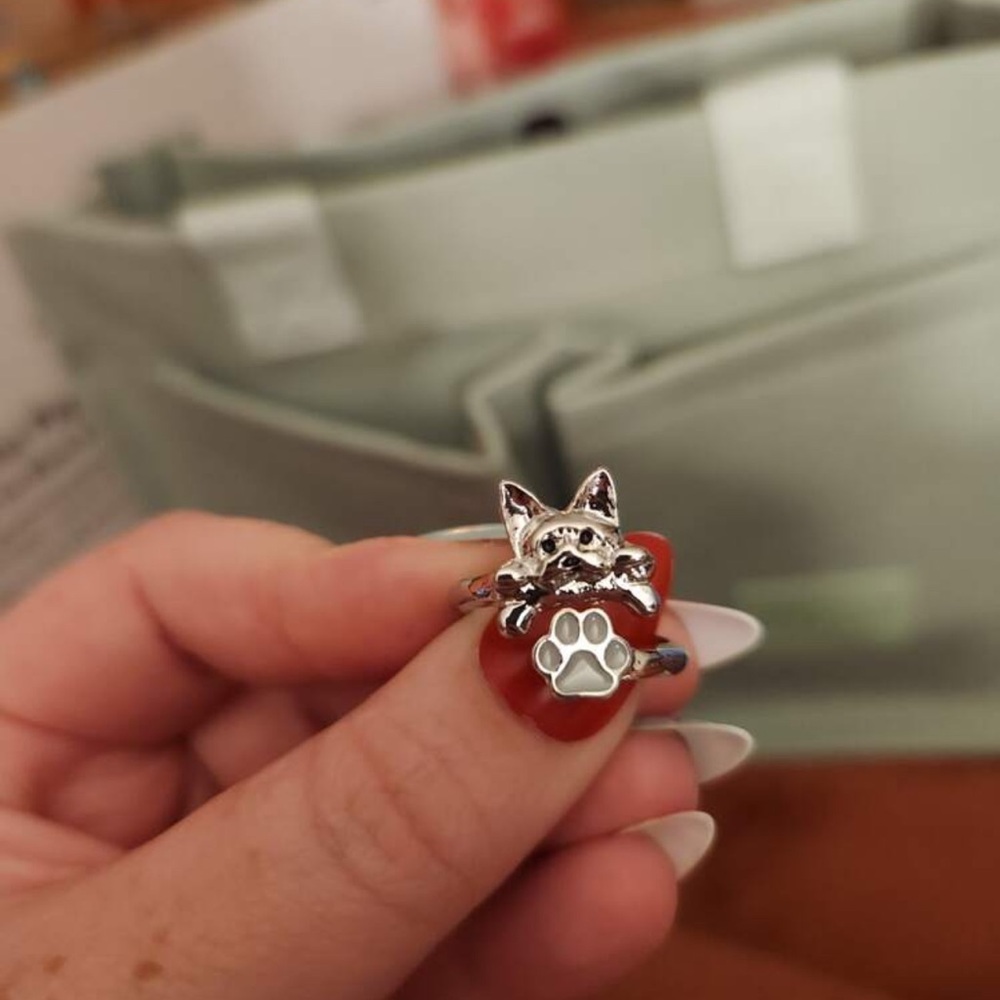 Chic Nation Silver Cat Paw Ring